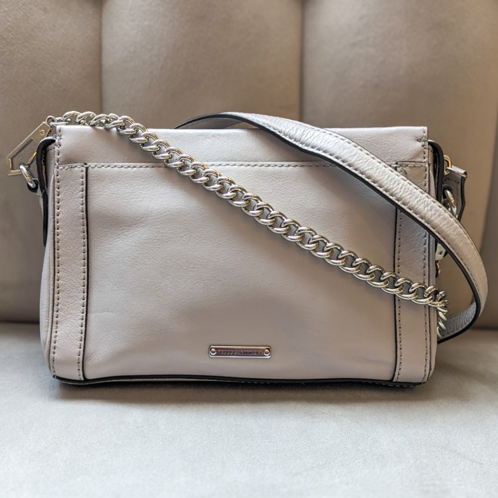 EUC Rebecca Minkoff Light Gray 2-Way Crossbody